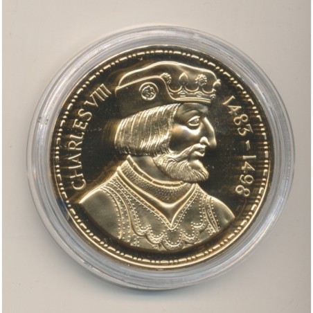 Médaille - Charles VIII - Collection Rois de France - vermeil 