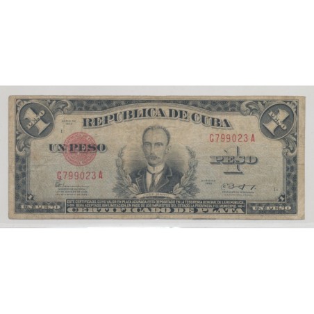 Cuba - 1 Peso 1943 - TB