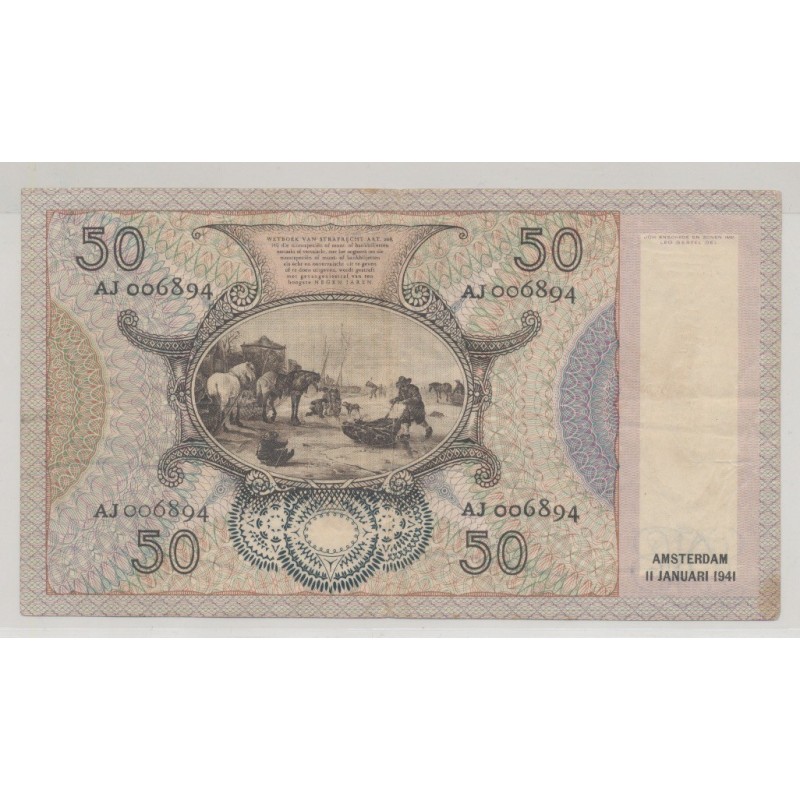 Pays-Bas - 50 Gulden - 11.01.1941 - TTB