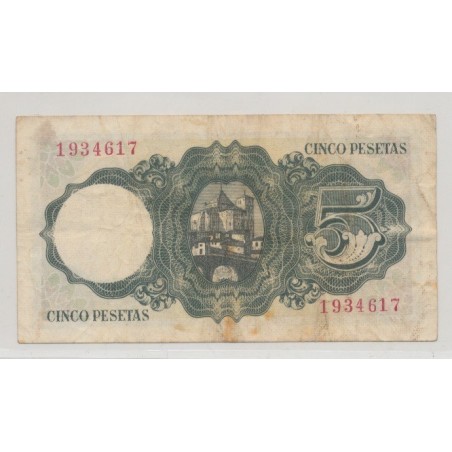 Espagne - 5 Pesetas 1951 - TTB