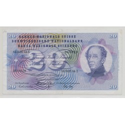 Suisse - 20 Francs 1969 - Série 64I - TTB
