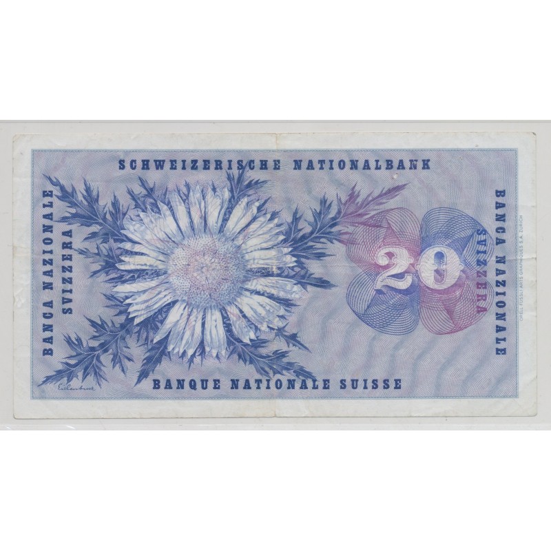 Suisse - 20 Francs 1969 - Série 64I - TTB