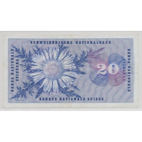 Suisse - 20 Francs 1969 - Série 64I - TTB