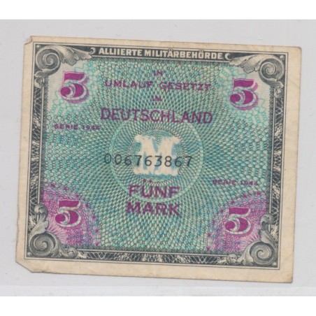 Allemagne - 5 Mark 1944 - TB+