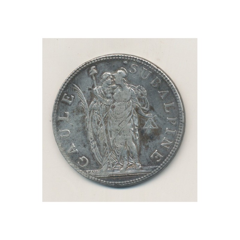Italie - 5 Francs Gaule Subalpine - AN 10 - Type 2 accent après liberté