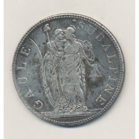 Italie - 5 Francs Gaule Subalpine - AN 10 - Type 2 accent après liberté