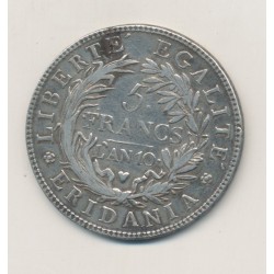 Italie - 5 Francs Gaule Subalpine - AN 10 - Type 2 accent après liberté 2