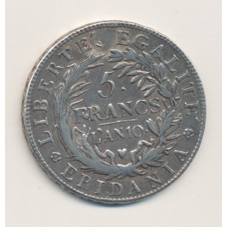 Italie - 5 Francs Gaule Subalpine - AN 10