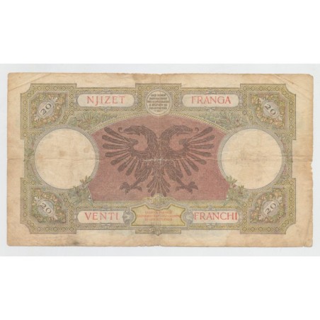 Albanie - 20 Franga-20 Franchi - 1945 - TB