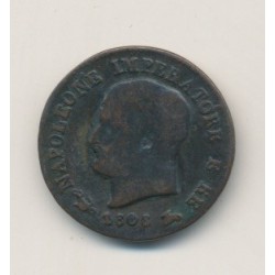 Italie - centesimo 1808 V - Napoleon empereur