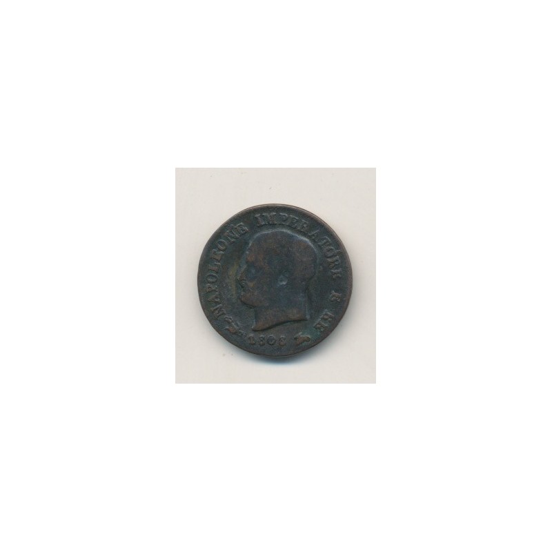 Italie - centesimo 1808 V - Napoleon empereur