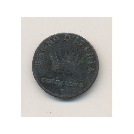 Italie - centesimo 1808 V - Napoleon empereur