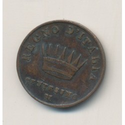 Italie - centesimo 1813 V - Napoleon empereur 2