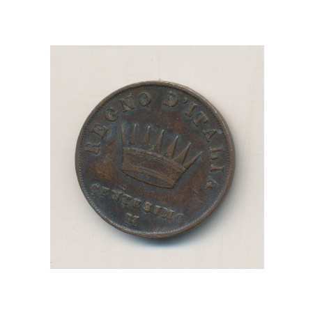 Italie - centesimo 1813 V - Napoleon empereur