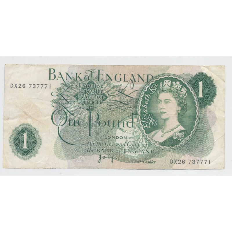 Angleterre - 1 Pound Elisabeth II - TB/TTB