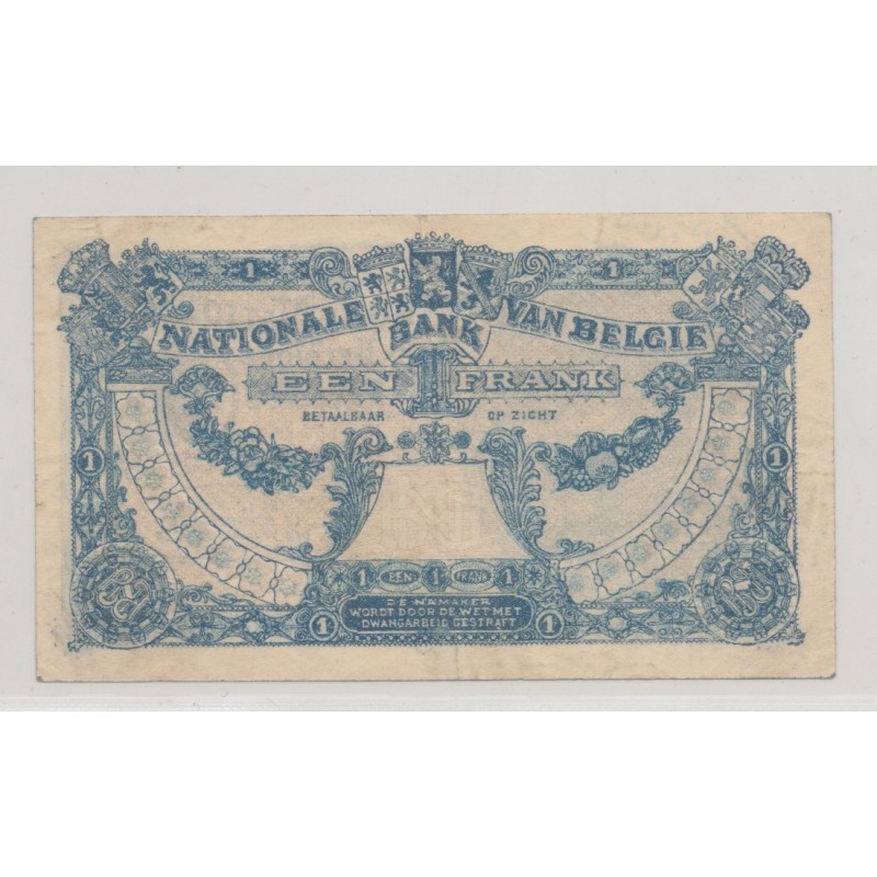 Belgique - 1 Franc - 30.04.1920 - TB+