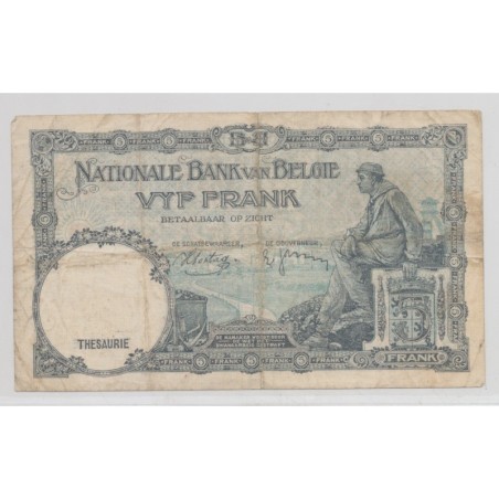 Belgique - 5 Francs - 7.03.1938 - TTB