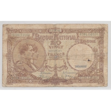 Belgique - 20 Francs - 19.04.1940 - TB