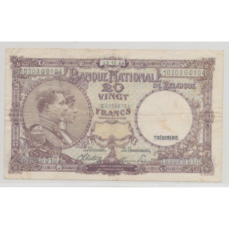 Belgique - 20 Francs - 18.11.1944 - TTB