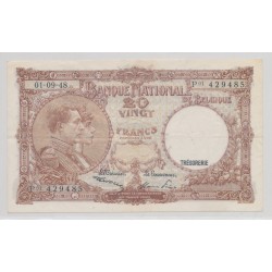 Belgique - 20 Francs - 1.09.1948 - TTB