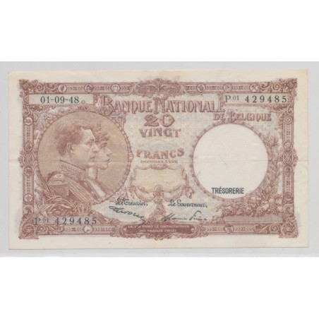 Belgique - 20 Francs - 1.09.1948 - TTB
