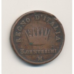 Italie - 3 centesimi - 1813 V 2