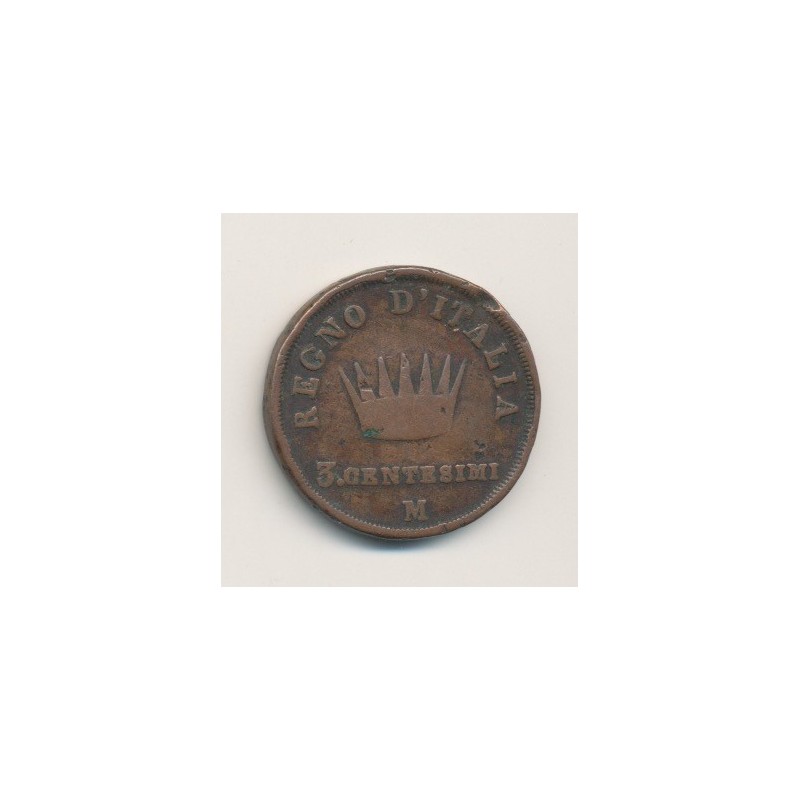 Italie - 3 centesimi - 1813 V