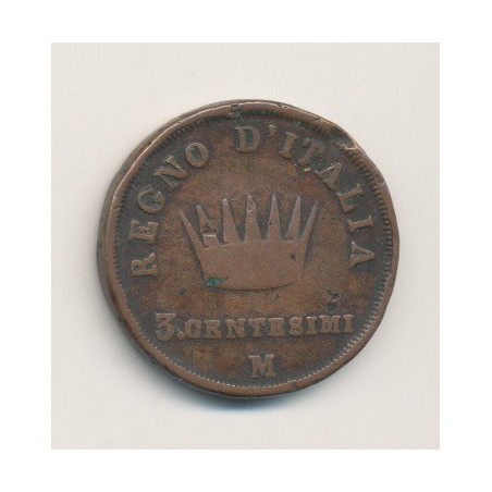 Italie - 3 centesimi - 1813 V