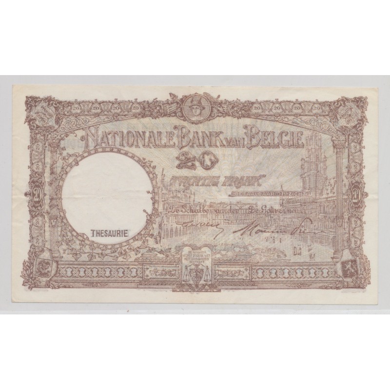 Belgique - 20 Francs - 1.09.1948 - TTB