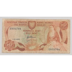 Chypre - 50 Cents - 1.12.1984 - TB