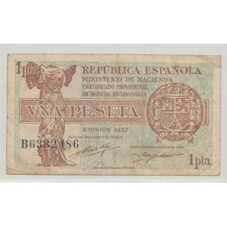 Espagne - 1 Peseta 1937 - tb+