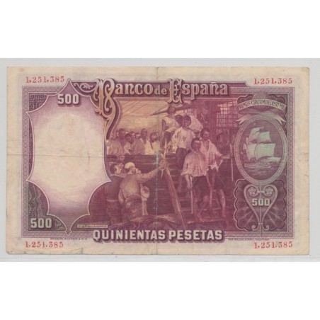 Espagne - 500 Pesetas 1931 - TB/TTB