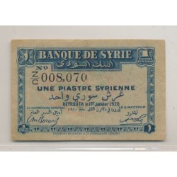 Syrie - 1 Piastre 1920 - TTB
