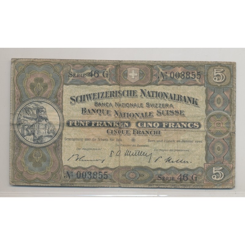 Suisse - 5 Francs 1949 - TB+
