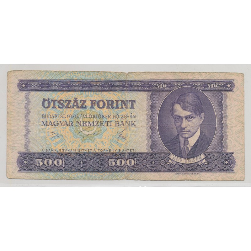 Hongrie - 500 Forint 1975 - TB