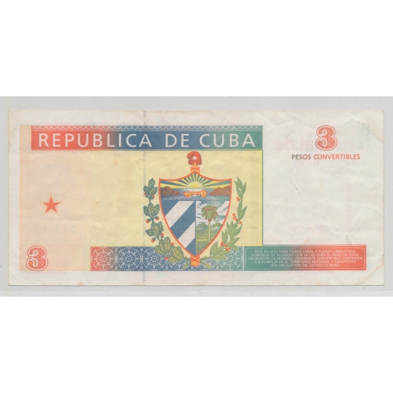 Cuba - 3 Pesos 1994 - TTB