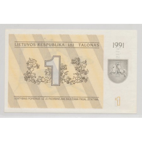 Lituanie - 1 Talonas 1991 - Neuf