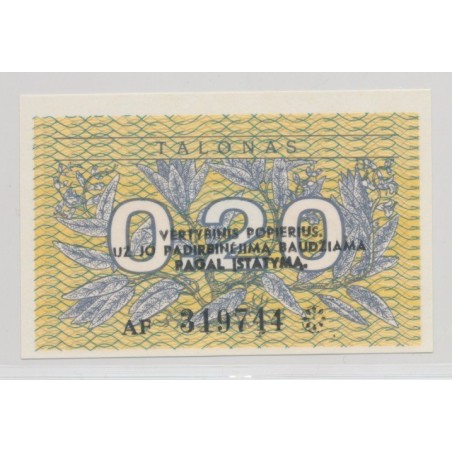 Lituanie - 0,20 Talonas 1991 - Neuf
