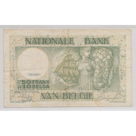 Belgique - 50 Francs-10 Belgas - 28.12.1944 - TTB