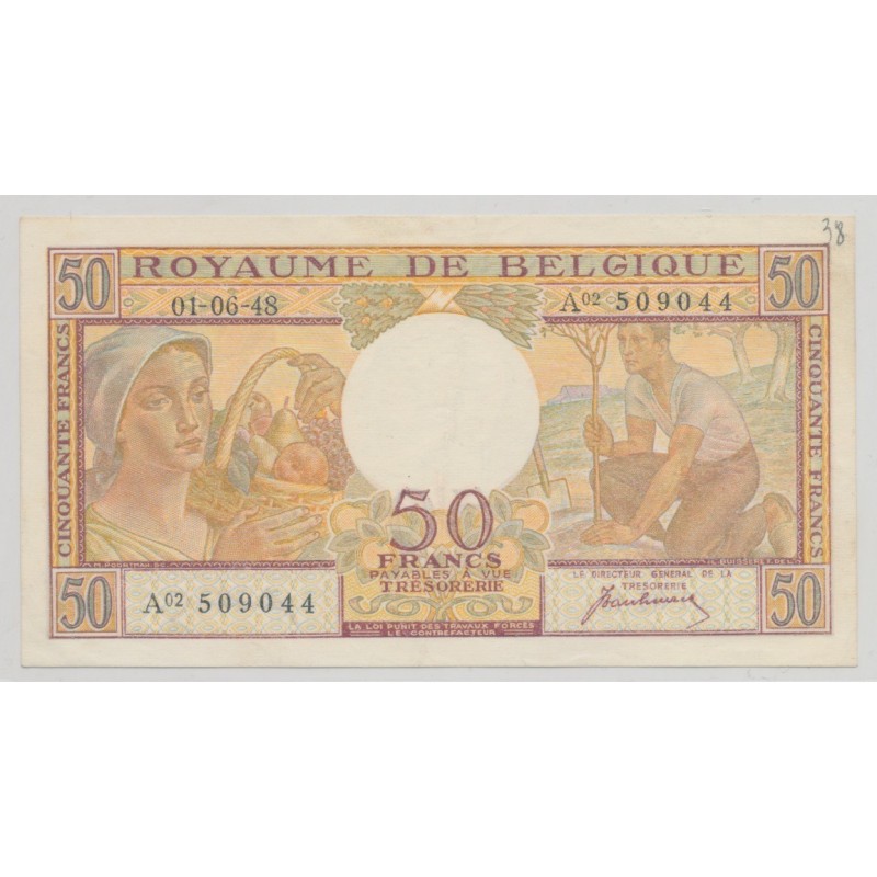 Belgique - 50 Francs - 1.06.19448 - TTB