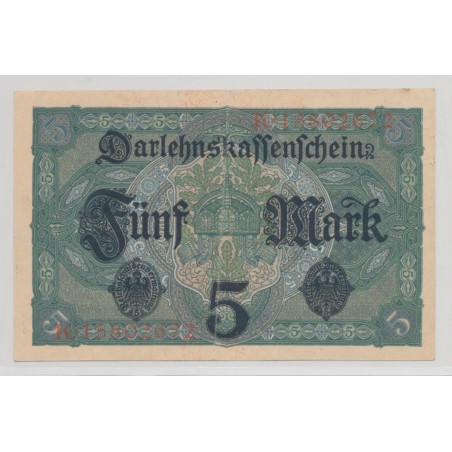 Allemagne - 5 Mark 1917 - TTB+
