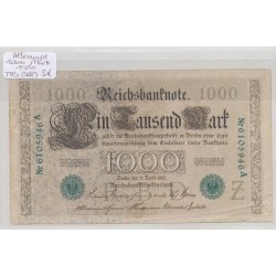 Allemagne - 1000 Marks 1910 - TTB