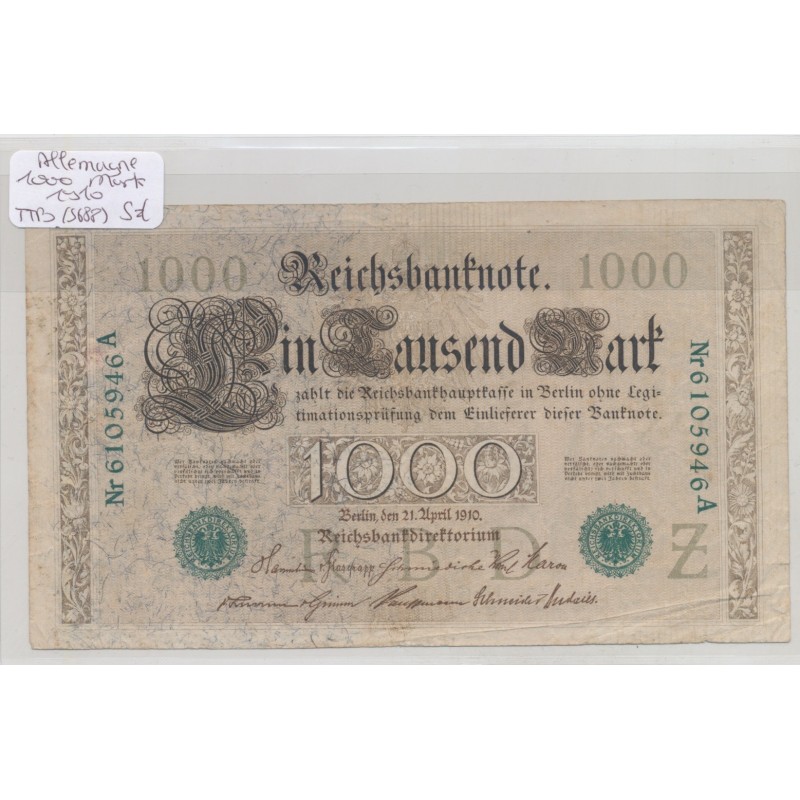 Allemagne - 1000 Marks 1910 - TTB