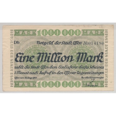 Billet - Allemagne - 1 Million mark - 1923