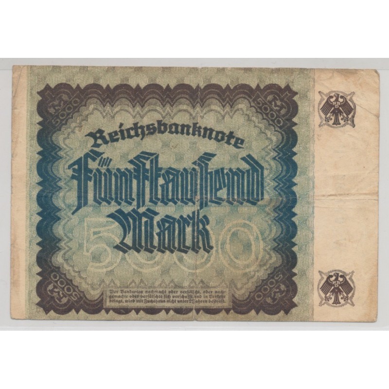 Allemagne - 50000 Marks 1922 - TTB