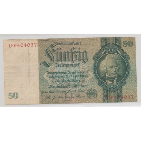 Allemagne - 50 Reichsmark 1933 - TTB