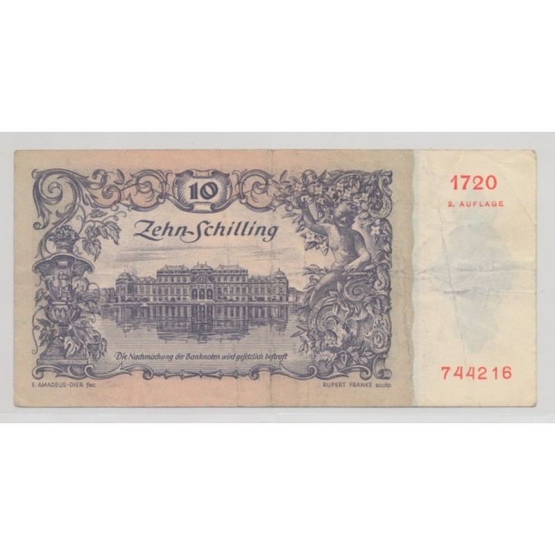 Autriche - 10 Schilling 1950 - TTB