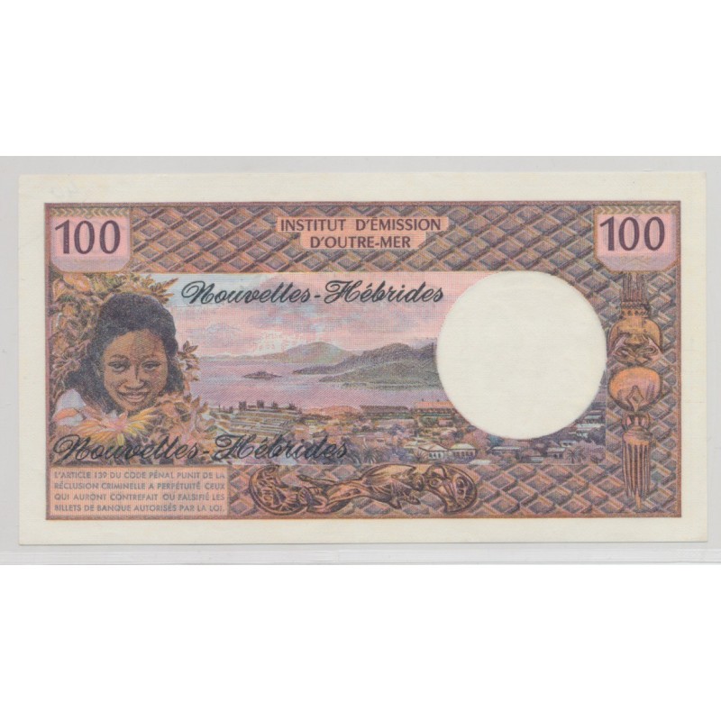 Billet - 100 Francs - Nouvelles Hebrides - SUP