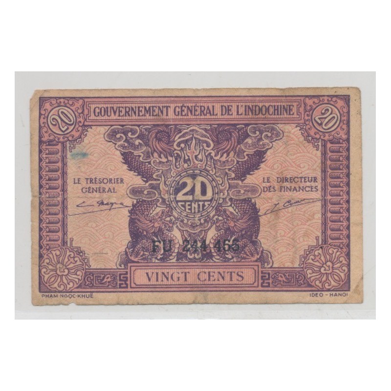 Indochine - 20 Cents - TTB