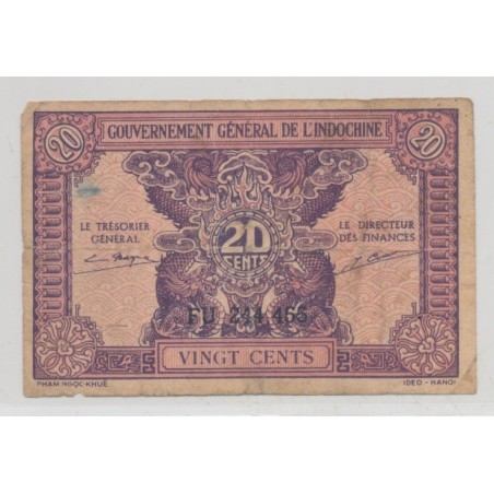 Indochine - 20 Cents - TTB
